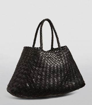 Womens Dragon Diffusion Black Small Leather Woven Santa Croce Tote Bag | Harrods Uk