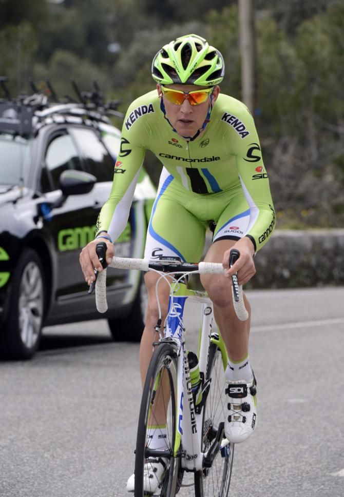 Ted King (Cannondale) in action in the final time trial at Paris-Nice.