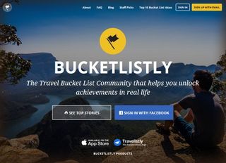 Web design inspiration: BucketListly