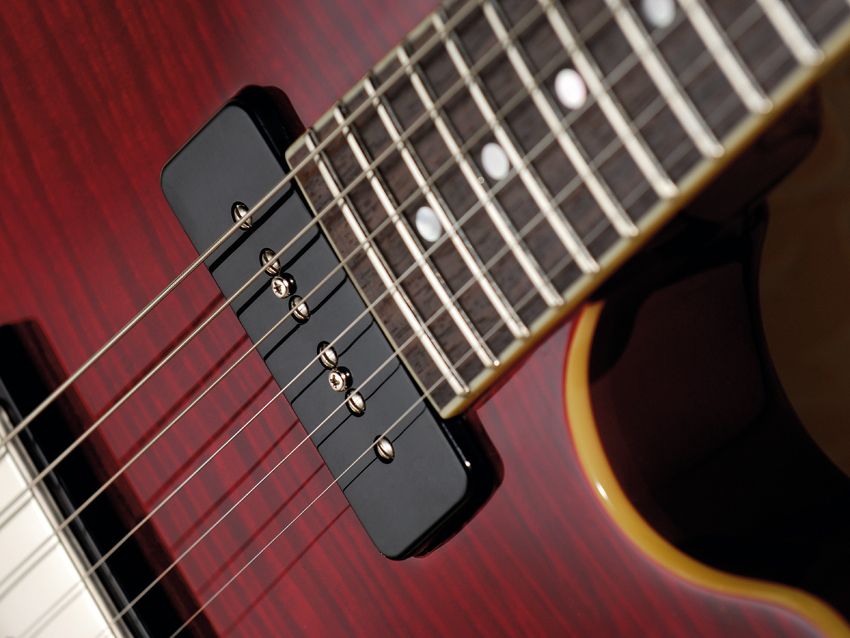 With humbucker, P-90 and piezo sounds on board, the Elise isn't short of sonic options.