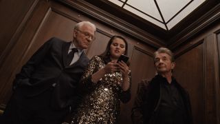 the trio of Only Murders in the elevator during the Season 4 premiere