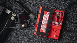 Digitech Whammy V on the floor with a tuning pedal