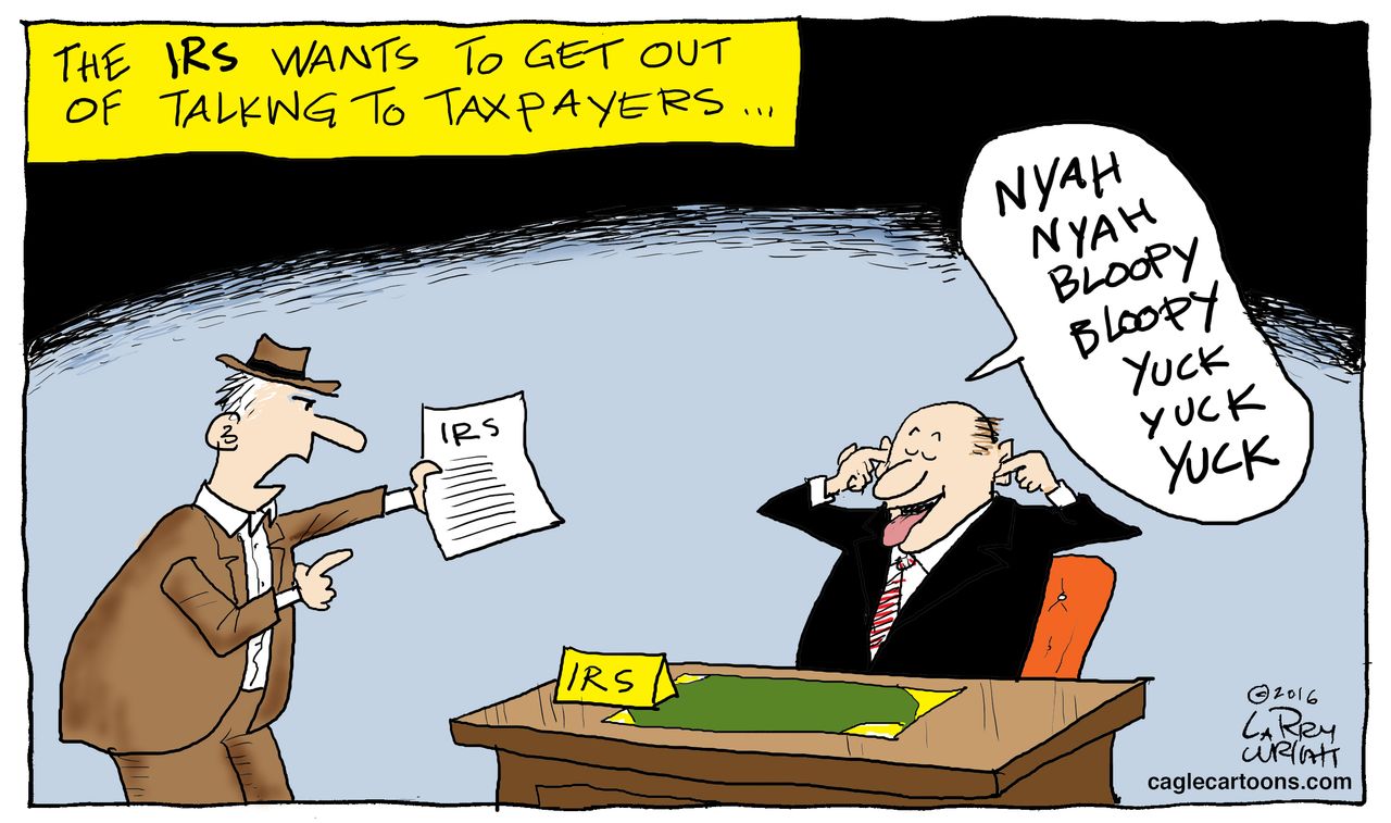 Editorial cartoon U.S. IRS Taxpayers