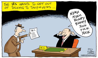 Editorial cartoon U.S. IRS Taxpayers
