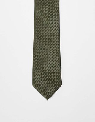 Asos Design Tie in Khaki