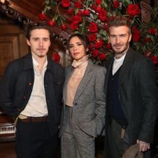 Victoria, David and Brooklyn Beckham attend London Fashion Week in 2019