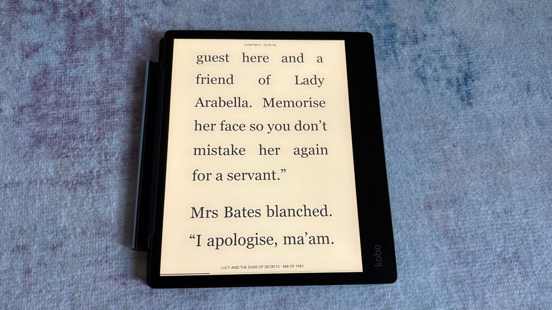 Large letters on the Kobo Elipsa 2E