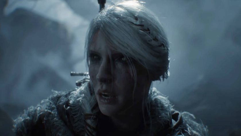 Ciri seen in the cinematic reveal trailer for The Witcher 4, out of breath from a fight.