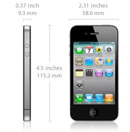 iPhone 4 size and dimensions