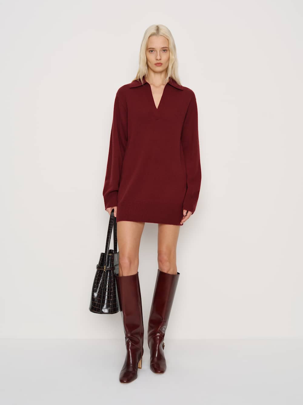 Maeve Cashmere Polo Dress