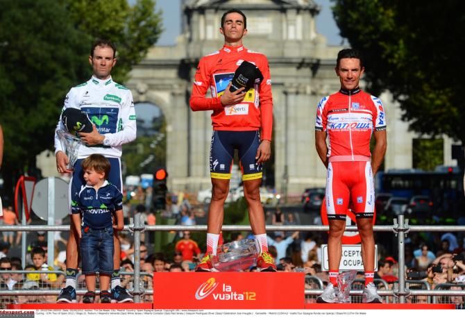 The all Spanish Vuelta a Espa&ntilde;a podium of 2012