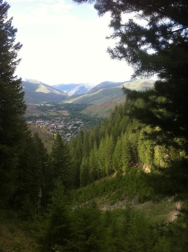 A view from further up the course, looking down toward Ketchum