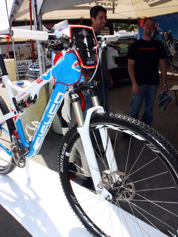 Jeremy Horgan-Kobelski's team-issue Gary Fisher Superfly 100 sports a RockShox Reba XX up front.