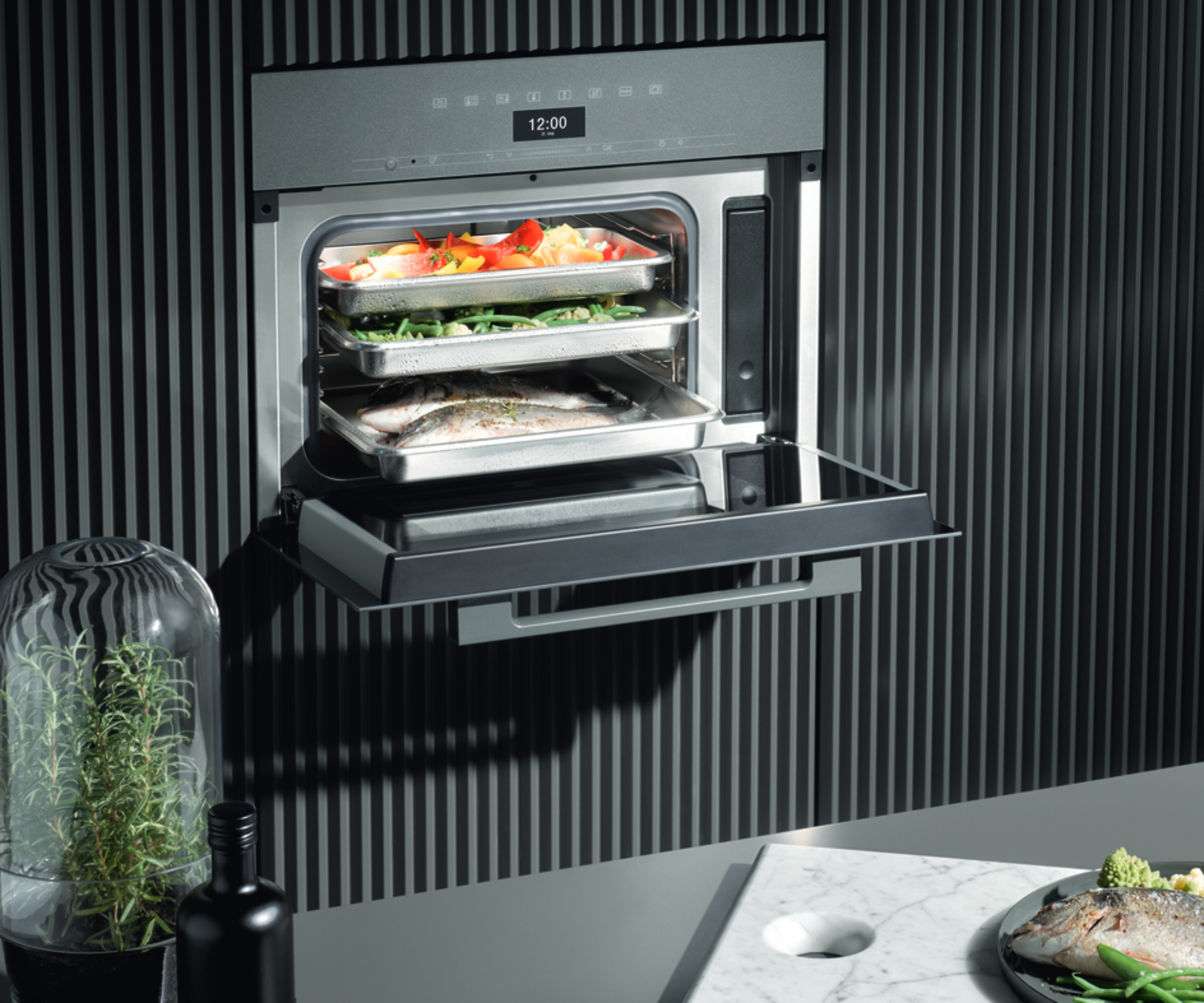 steam ovens in kitchen