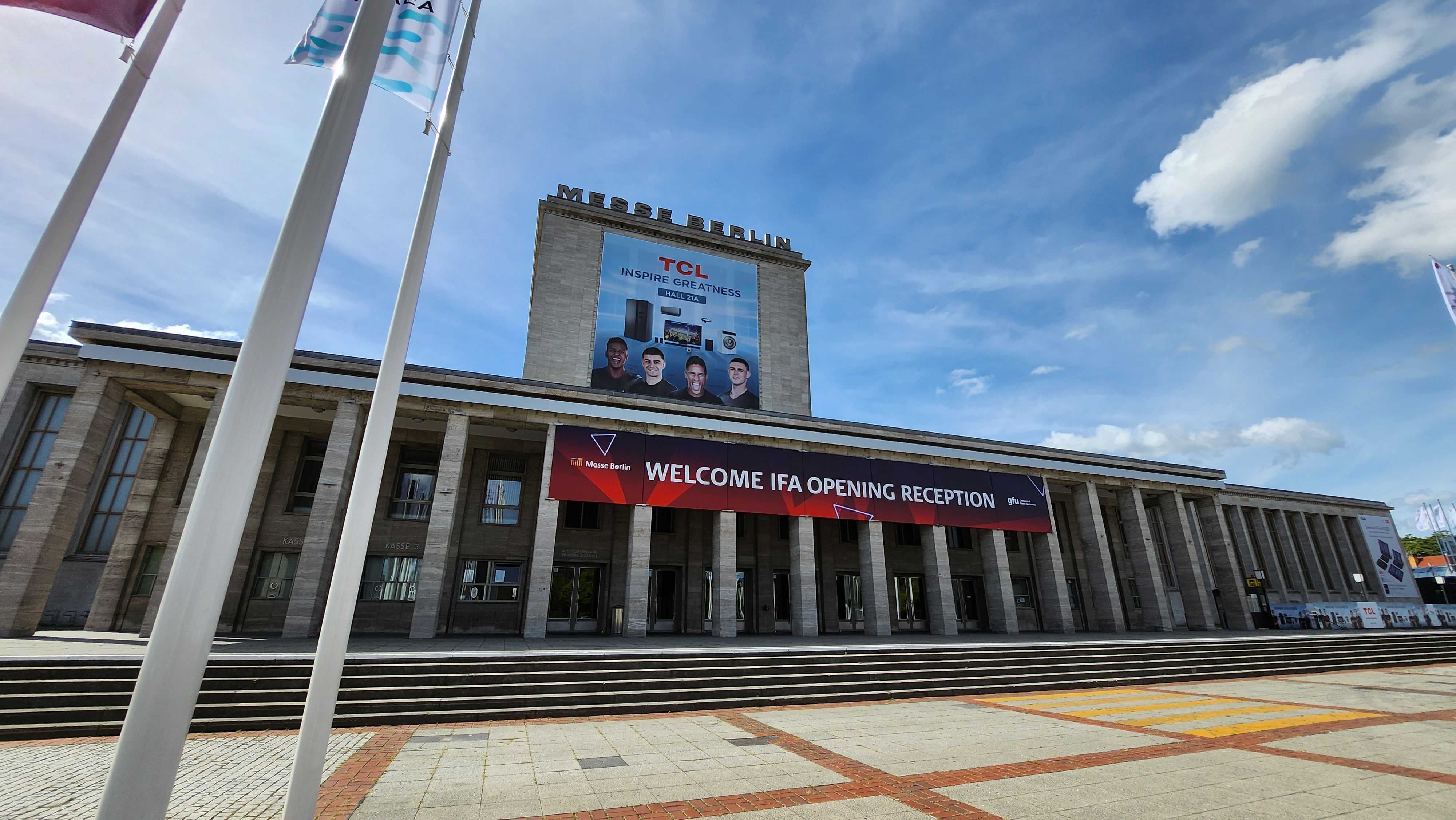 Outside of the IFA 2022 event in Berlin, Germany