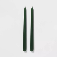 Two green tapered candles, Walmart&nbsp;