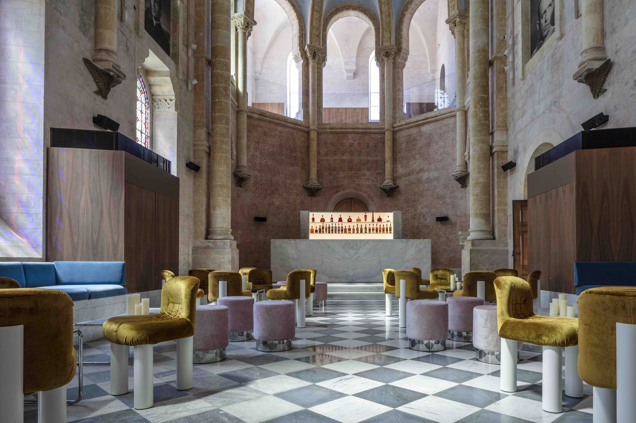 The Jaffa hotel bar housed in a former chapel, Tel Aviv, Israel