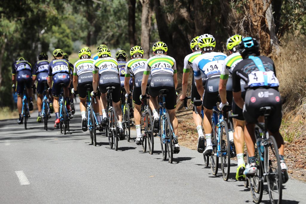 The Australian team lined out together