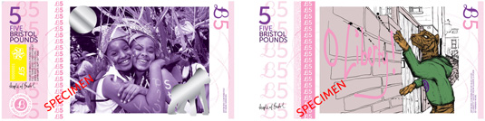 The £5B features the winning designs from photographer Mark Simmons and artist Alex Lucas
