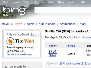 Bing says you can wait before having to book your hols