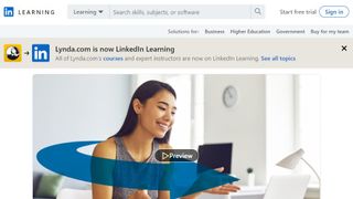 Website screenshot for LinkedIn Learning