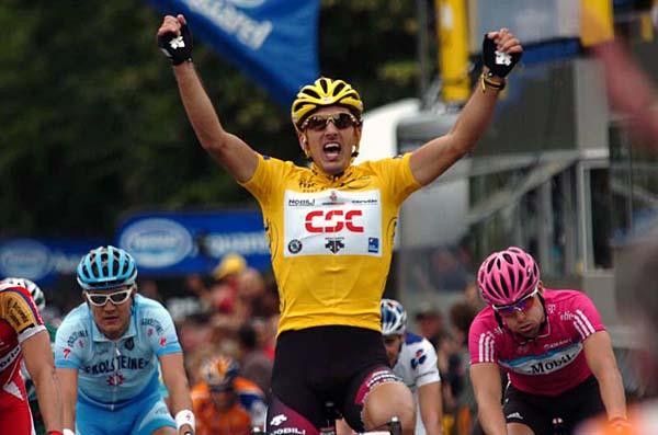 German speakers Haussler, Cancellara, Eisel (left to right).