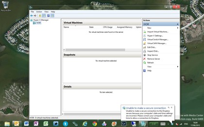 Hyper-V is built into Windows 8