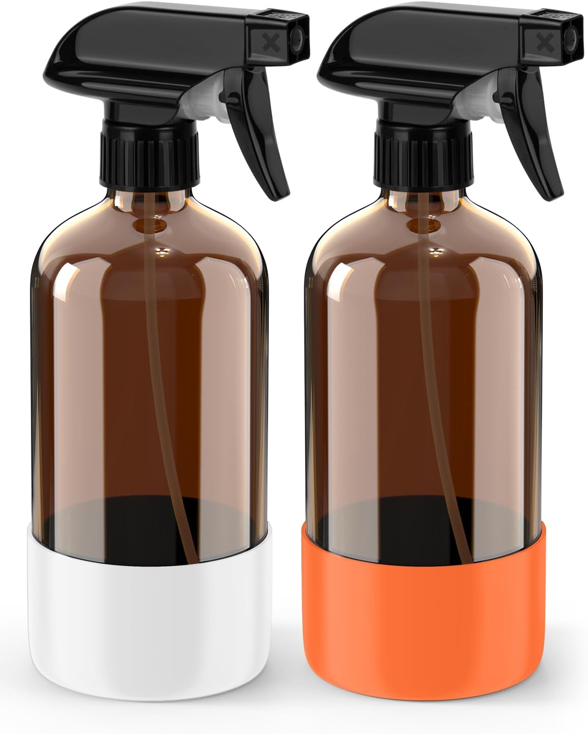Two brown glass spray bottles
