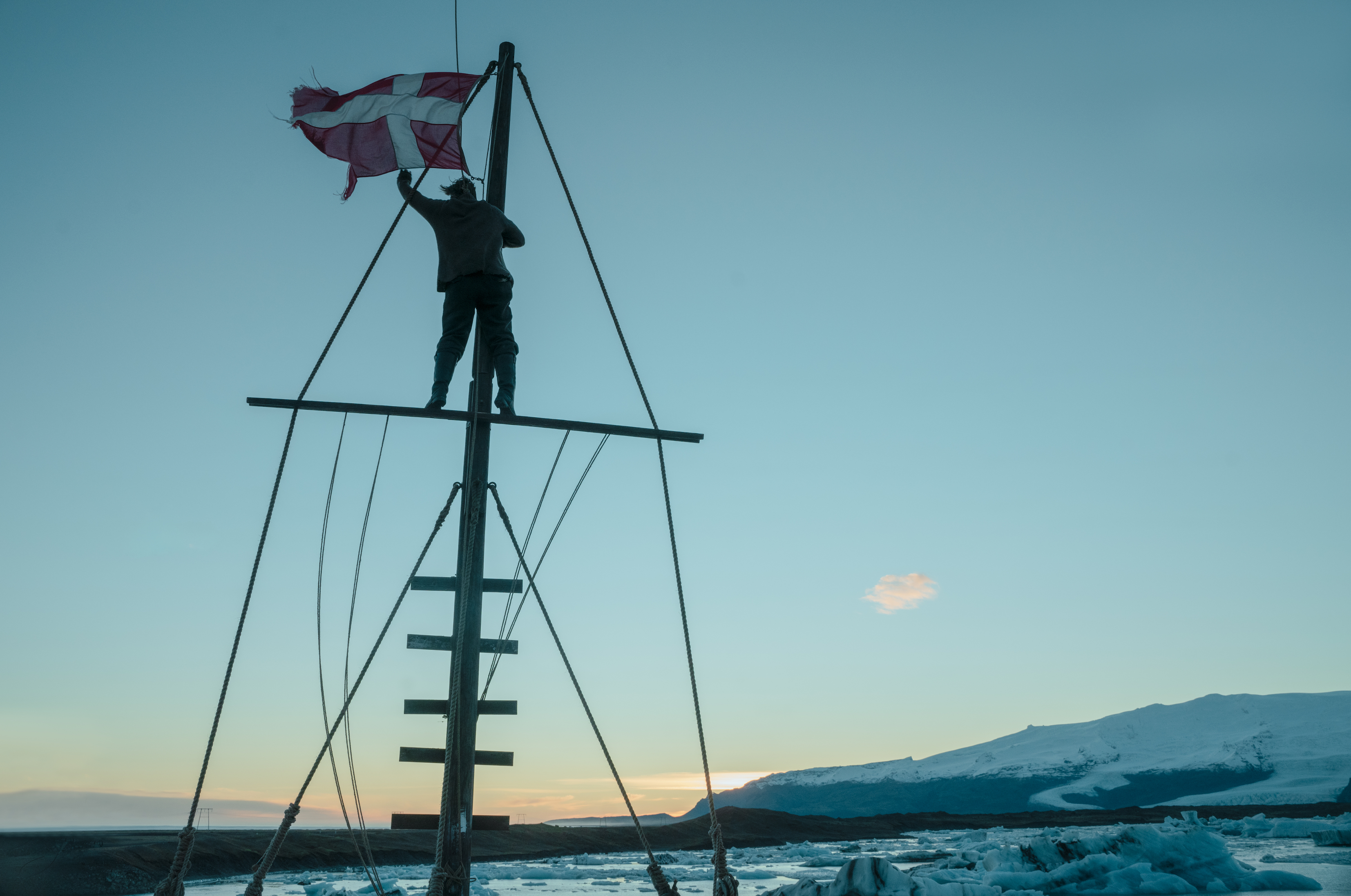 Claiming Greenland for Denmark in 'Against The Ice'.