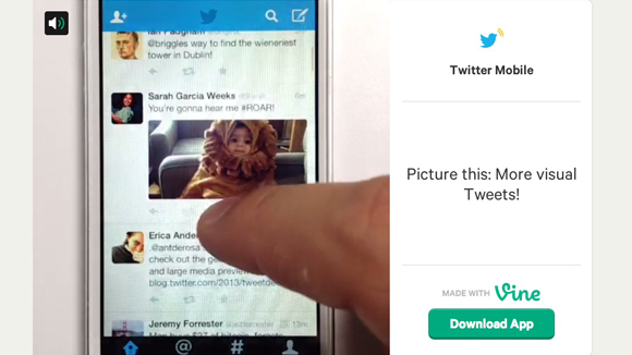 Twitter Vine more visual tweets