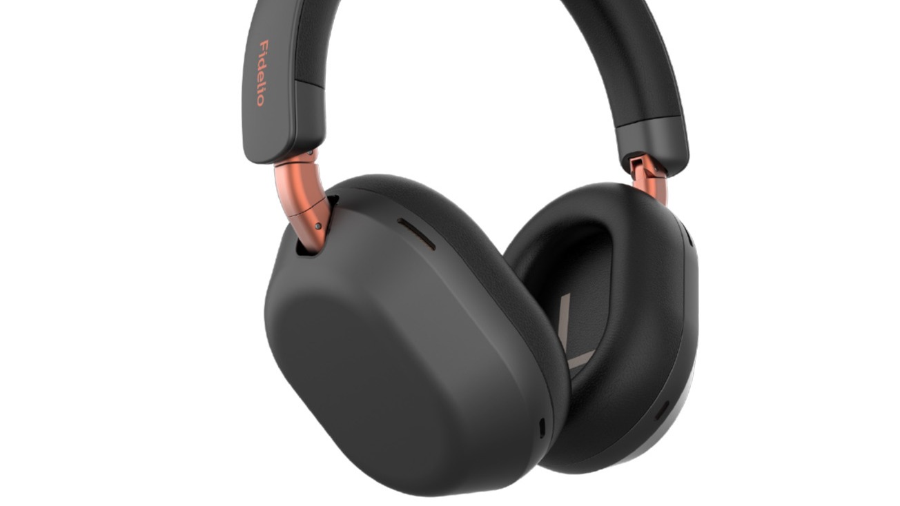 Philips Fidelio L5 wireless headphones in black on a white background