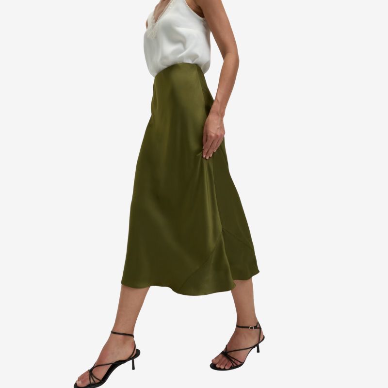 Image of satin skirt