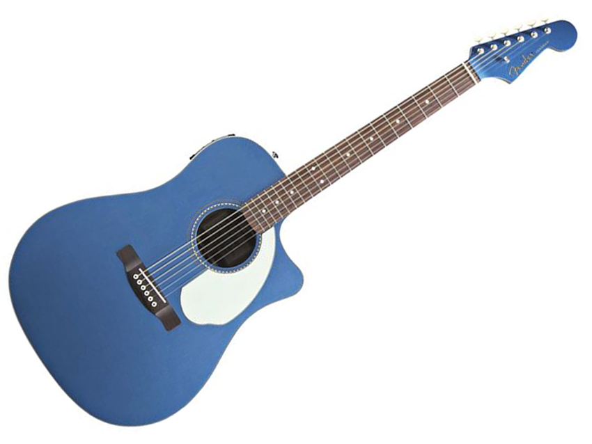 blue acoustic guitar fender