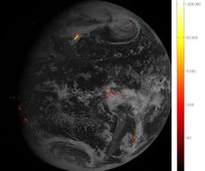 The Geostationary Lightning Mapper can track lightning strikes across North and South America, helping researchers understand how storms develop. This image combines an hour&rsquo;s worth of lightning data obtained on Feb. 14, 2017.