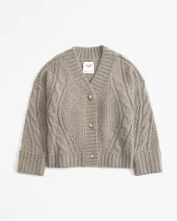 Abercrombie Seed-Stitch Cable Cardigan