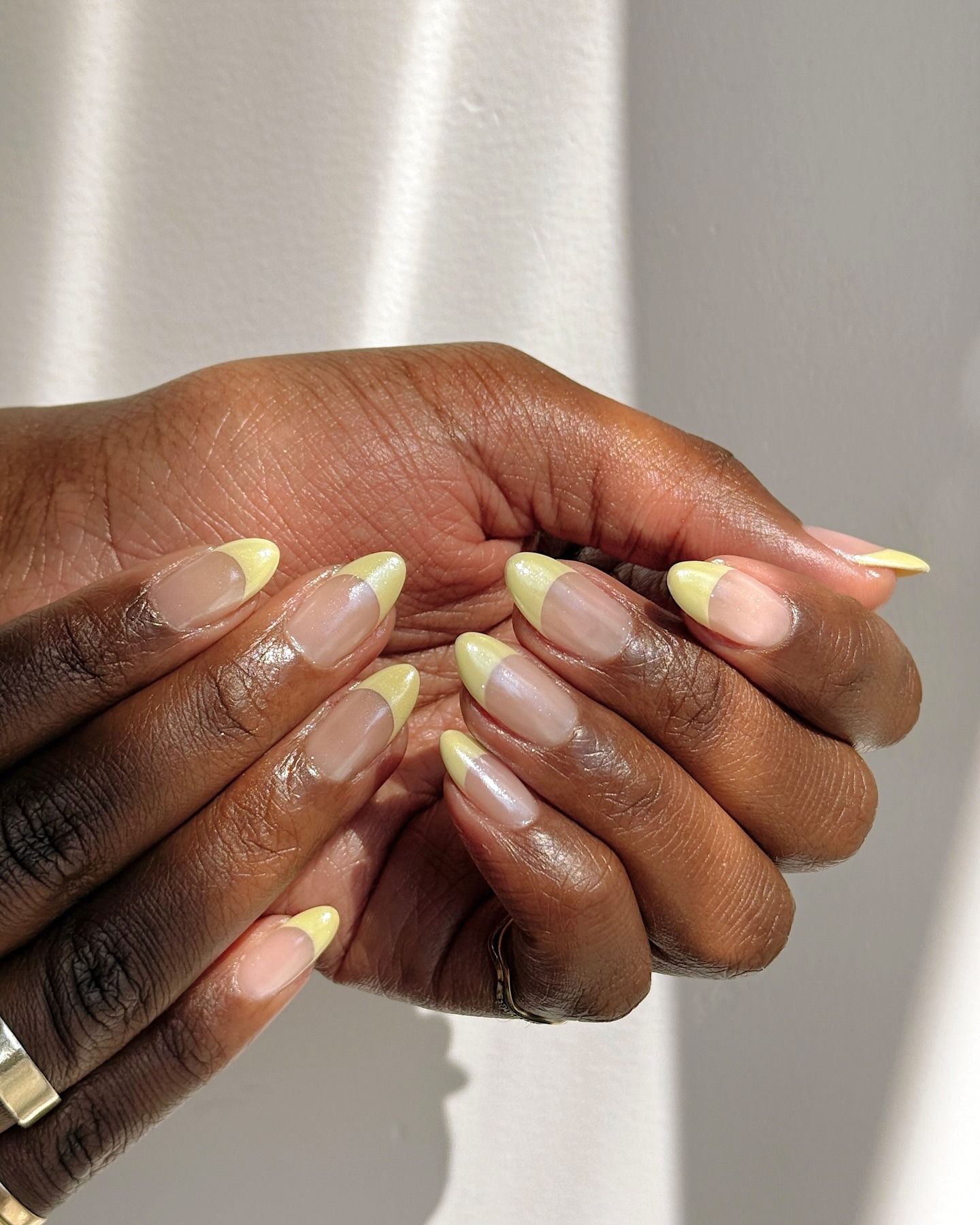 Sunny French simple nail design