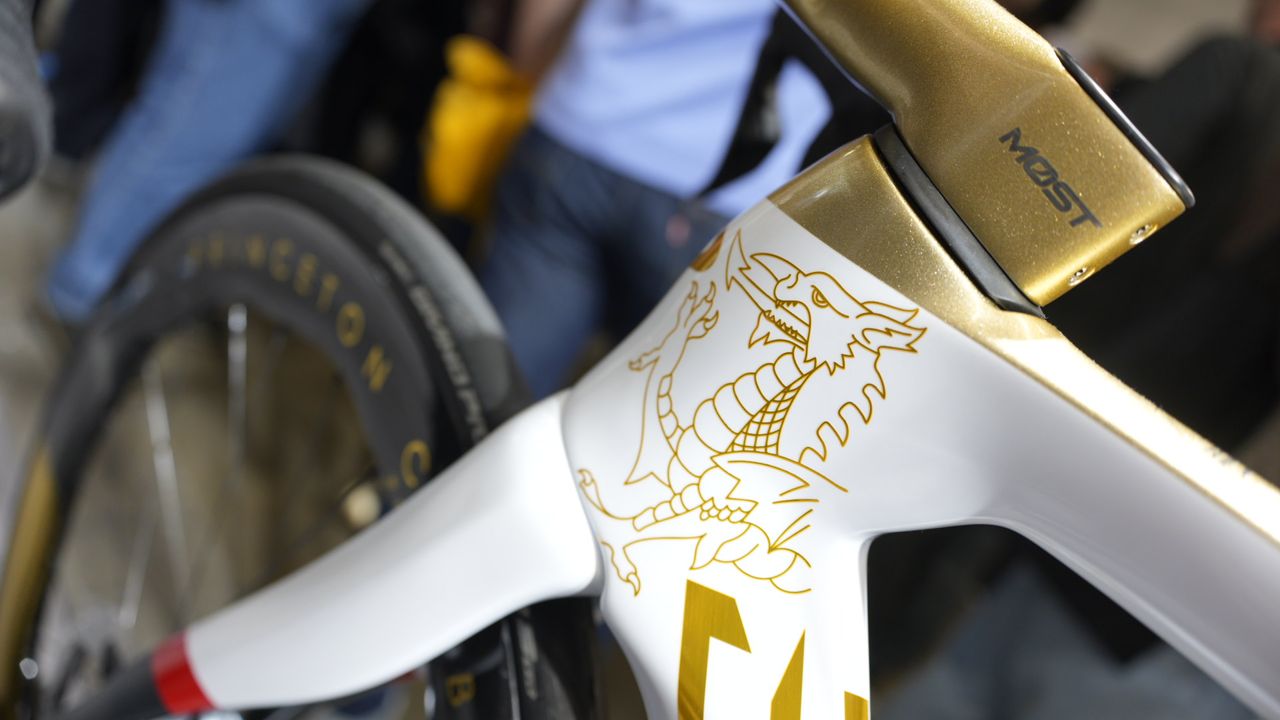 close up details of expensive bikes