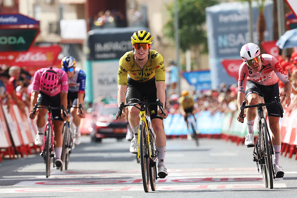 Matthew Brennan (Visma | Lease a Bike) during the 22026 Vuelta a Espa&ntilde;a. (Photo by Alexander Hassenstein/Getty Images)