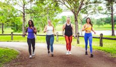 Group of women walking for weight loss