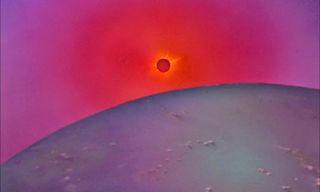 A still from the Disney classic "Fantasia, The Rite of Spring" featuring a total solar eclipse.