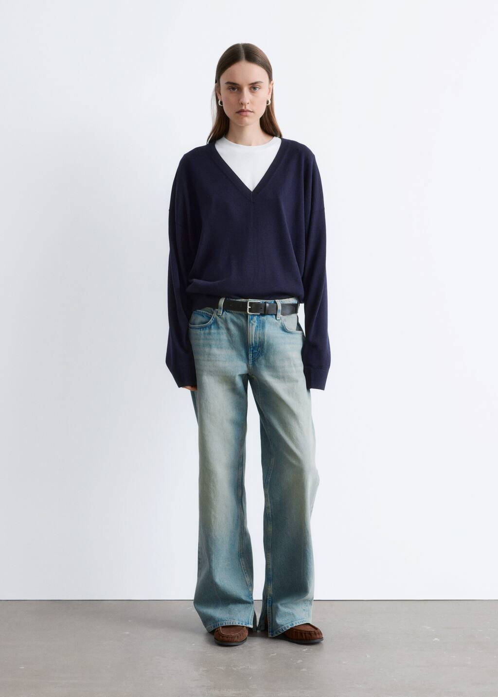 &amp;amp; Other Stories, V Neck Wool Jumper