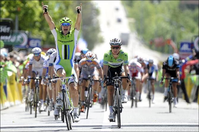 Italian Elia Viviani (Cannondale) win stage 2 in Oyonnax