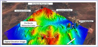 A map showing the altitude on the affected site.