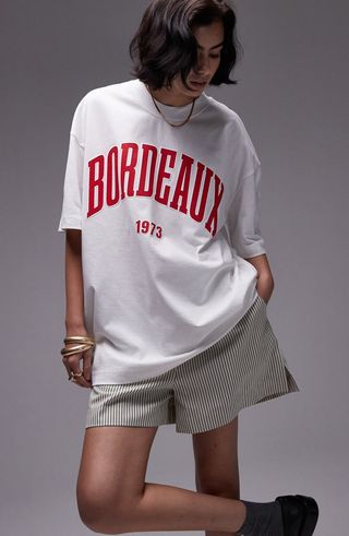 Bordeaux Oversize Graphic T-Shirt