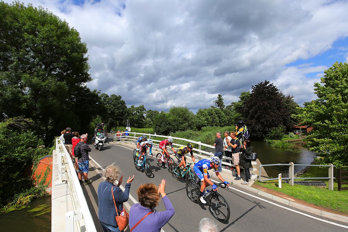 The breakaway at the RideLondon Classic