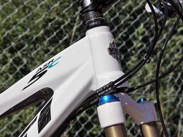 The tapered head tube accepts the newest crop of stout single-crown forks or standard 1 1/8" versions depending on the headset used.