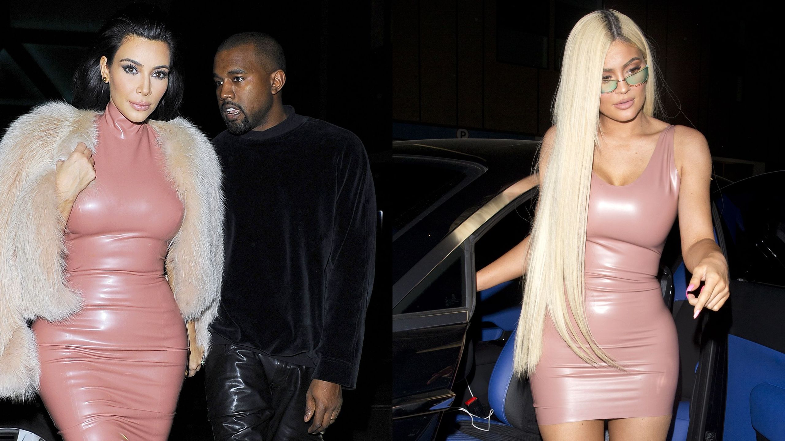 Kylie Jenner Looks Like Kim Kardashian Circa 2015 in This Pink Latex Dress  at The Nice Guy | Marie Claire