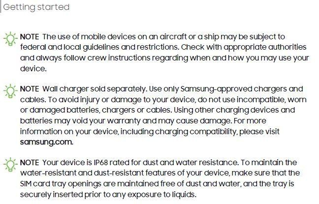 Samsung Galaxy S21 Fe Leaked User Manual