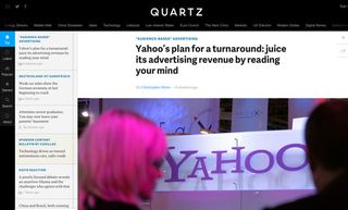 News site Quartz provides a large amount of information without seeming cluttered