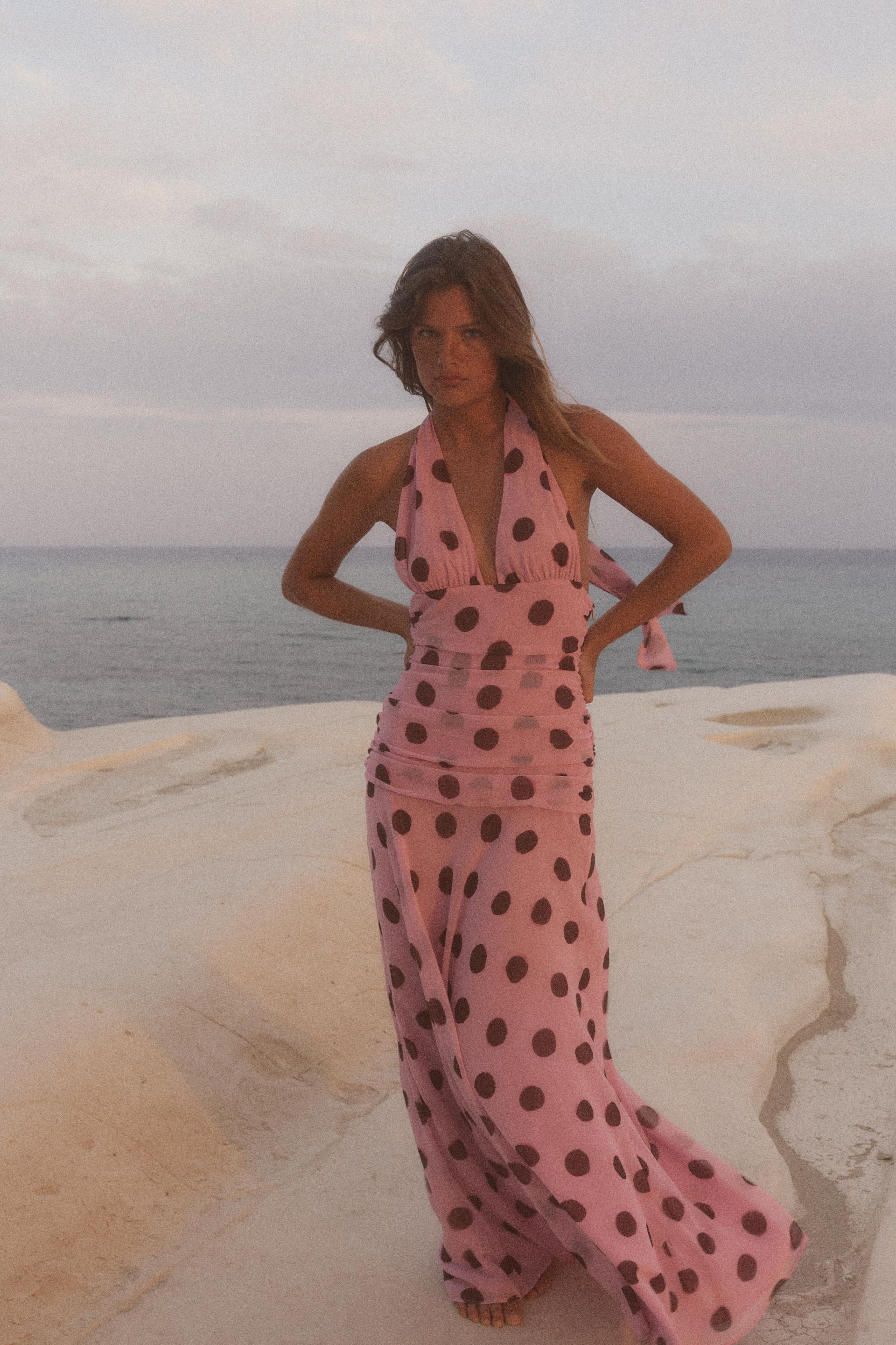 Polka Dot Maxi Dress